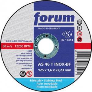Disc de debitare ptr inox, 115x1,6mm, drept, Forum