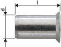 Piulite nituri oarbe, aliaj aluminiu-magneziu, standard, cap inecat, M8x11x18,5, Gesipa