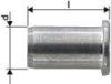 Piulite nituri oarbe, aliaj aluminiu-magneziu, standard, cap rotund plat, M6x9x18,0, Gesipa