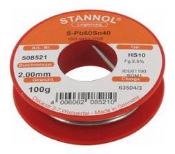 Sarma de lipit pt electonisti S-Pb60SN40, &#2013265944;2mm, Nr.508521, 100g, Stannol