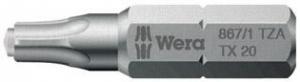 "Biti 1/4"" DIN3126 C6,3, pt suruburi SPAX T-Star plus, T10x25mm, cu stift, Wera"