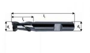 Freza cilindro-frontala, scurta, DIN6527K, carbura monobloc, 12mm, 2 taisuri W, G&#2013266172;hring