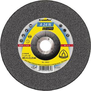 Disc de polizat pt inox, A24N Supra, 115x6mm, curbat, Klingspor