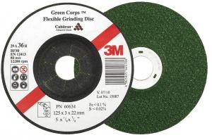 Disc de polizat ptr inox, GreenCorps, 125mm, P36, 3M