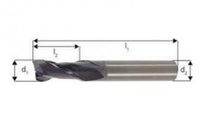Freza cilindro-frontala, scurta, tip N, carbura monobloc, TiAlN, 6,0mm, &#2013265944;6mm, HA, 2 taisuri, Forum