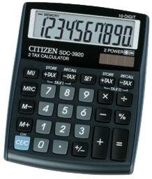 SDC-3920BP Calculator de birou 10 digiti, alimentare dubla