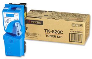 TK-820C Toner original cyan Kyocera 7.5K
