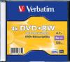 Set 10 buc, DVD+RW 4X, 4.7 GB Data Matt Silver Slim Case