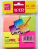 Notes adeziv 38x38 mm, culori neon (orange, roz, galben, ver
