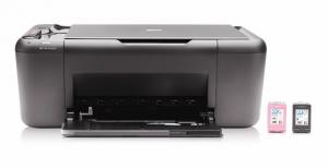 Deskjet F4580 Multifunctional (all-in-one) inkjet color A4 WIRELESS, imprimanta, scaner, copiator, 28/22ppm negru/color, poze 10x15 in min 26sec, 1200/ 4800x1200dpi, borderless (pana la A4 si panorama), PCL3 GUI, scaner rezolutie optica 1200dpi, hw 1200x2