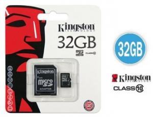 Micro SD Card, HC, 32GB (MicroSD HC Card) CLASS 10 + adaptor SD