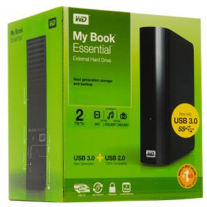My Book Essential, HDD External 3.5'', 2TB, USB 3.0, Black