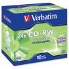 Cd-rw 16-24x, 700mb, 80min, serl, jewel case