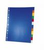 Separatoare plastic color A4, 12cul/set