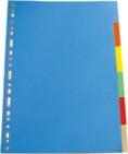 Index carton color A4, 6 diviziuni/set