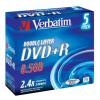 Dvd+r, 8x, 8.5gb dual layer, jewel