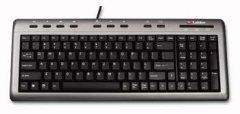 Ultra Flat keyboard, black/silver, USB/PS2
