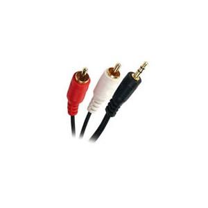 Cablu audio 3.5 mm/2 RCA TATA 1.5 m GOLD