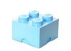 Cutie depozitare lego 2x2 albastru deschis