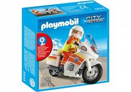 Motocicleta de urgenta cu lumini Playmobil