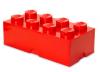 Cutie depozitare lego 2x4 rosu