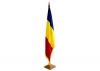 Drapel Romania pentru interior, dublu cu franj si canaf.