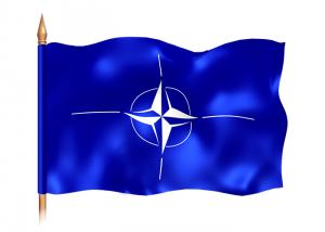 Drapel NATO pentru exterior. Dim. 135 x 90 cm