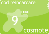 Cod reincarcare cartela COSMOTE 9 Euro.