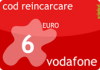 Cod reincarcare cartela Prepaid VODAFONE 6 Euro.
