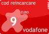 Cod reincarcare cartela Prepaid VODAFONE 9 Euro.