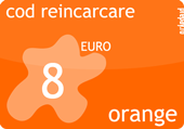 Cod reincarcare cartela ORANGE Prepay 8 Euro.