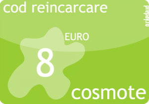 Cod reincarcare cartela COSMOTE 8 Euro.