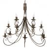 Candelabru rustic nowodvorski plomyk xviii 493 bronz 18x 60w e14