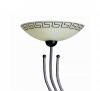 Lampadar pentru sufragerie Rustica din metal ruginiu si sticla cu variator de tensiune
