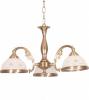 Candelabru KL7021 Camille 3 Klausen/Primanova 3x60W E27 metal bronz, sticla alba