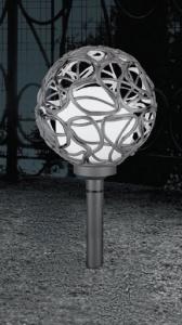 Globo Lighting 33751 glob solar Sphere argintiu diametru 20 cm 2 LED-uri albe si tarus