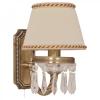 Aplica KL7105 Burma AP1 Klausen/Primanova 1x40W E14 metal bronz + cristal K9, textil crem