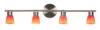 Spot tija bucatarie candellux drops 4x40w g9, nichel mat portocaliu