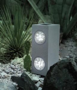 Globo Lighting 33923 lampa solara Spot Stone 2 x 8 LEDuri albe