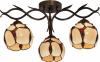 Candelabru KL5645 Corina PL3 Klausen/Primanova 3x60W E27 metal negru antic, sticla multicolora