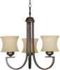 Candelabru KL2601 Calipso 3 Klausen/Primanova 3x60W E27 metal maro antic, sticla bej