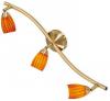 Klausen KL0945 Band ARCO3, bronz satin/orange, plafoniera 3 becuri