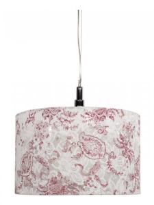 Pendul Candellux BERGENIA 1x60W E27 textil alb cu rosu 31-21888
