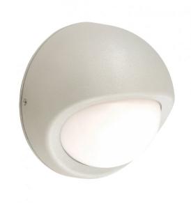 Aplica moderna semisferica pentru iluminat exterior Cornus, din aluminiu si plastic opal, IP 54