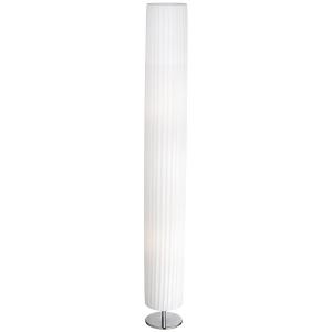 Lampadar living Globo Bailey 24662 argintiu, panza alba plisata