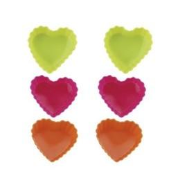 6 forme de copt din silicon in forma de inima