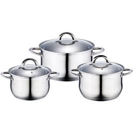 Set 3 oale de inox cu capac