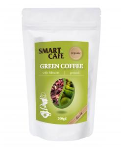 Cafea verde macinata decofeinizata cu hibiscus bio 200g