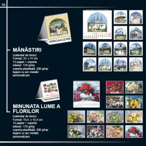 Calendare personalizate de birou Manastiri sau Flori