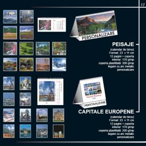 Calendare personalizate de birou Peisaje sau Capitale Europene